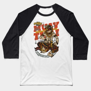 Classic Muay Thai Hanuman Tattoo Baseball T-Shirt